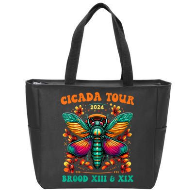 Cicada Reunion Broods Xix & Xiii Vintage Cicada 2024 Gift Zip Tote Bag