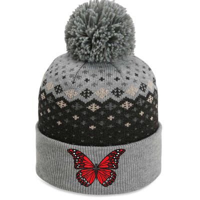 Cute Red Butterfly The Baniff Cuffed Pom Beanie