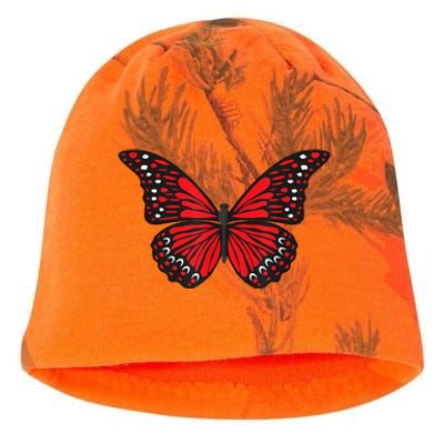 Cute Red Butterfly Kati - Camo Knit Beanie