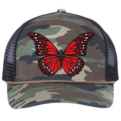 Cute Red Butterfly Retro Rope Trucker Hat Cap