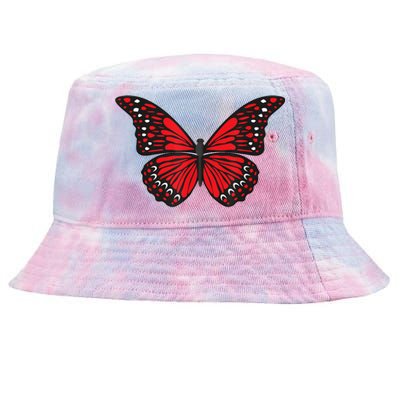 Cute Red Butterfly Tie-Dyed Bucket Hat