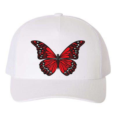 Cute Red Butterfly Yupoong Adult 5-Panel Trucker Hat