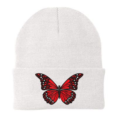 Cute Red Butterfly Knit Cap Winter Beanie