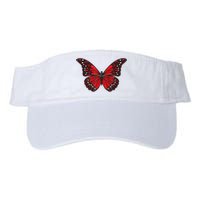 Cute Red Butterfly Valucap Bio-Washed Visor