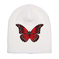 Cute Red Butterfly Short Acrylic Beanie