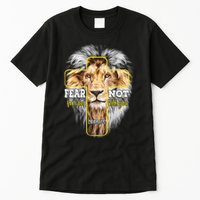 Christian Religious Bible Verse Sayings Lion Fear Scripture Tall T-Shirt