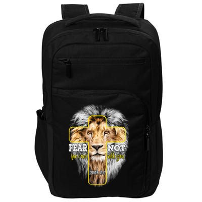 Christian Religious Bible Verse Sayings Lion Fear Scripture Impact Tech Backpack