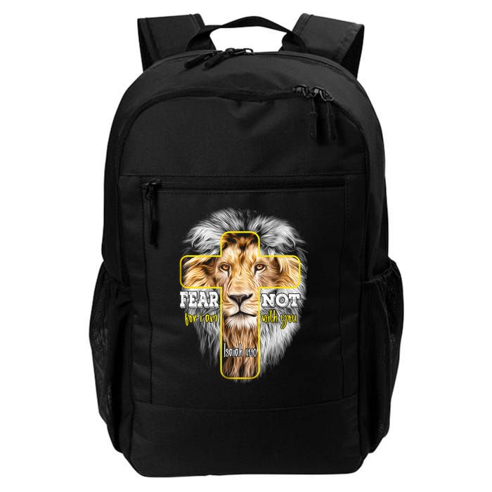 Christian Religious Bible Verse Sayings Lion Fear Scripture Backpack