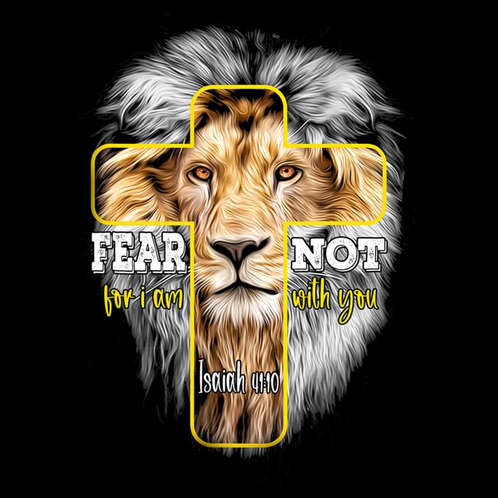 Christian Religious Bible Verse Sayings Lion Fear Scripture Backpack