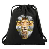 Christian Religious Bible Verse Sayings Lion Fear Scripture Drawstring Bag