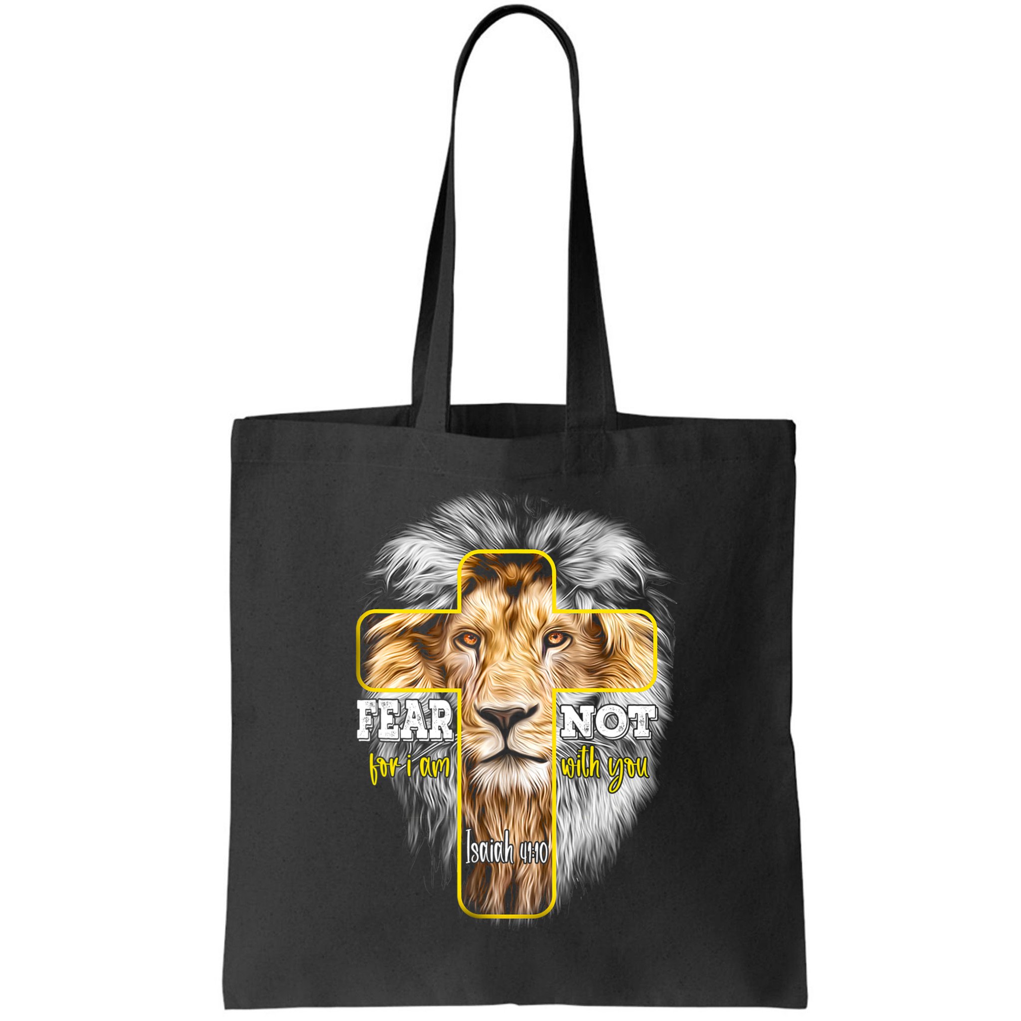 Christian Religious Bible Verse Sayings Lion Fear Scripture Bag