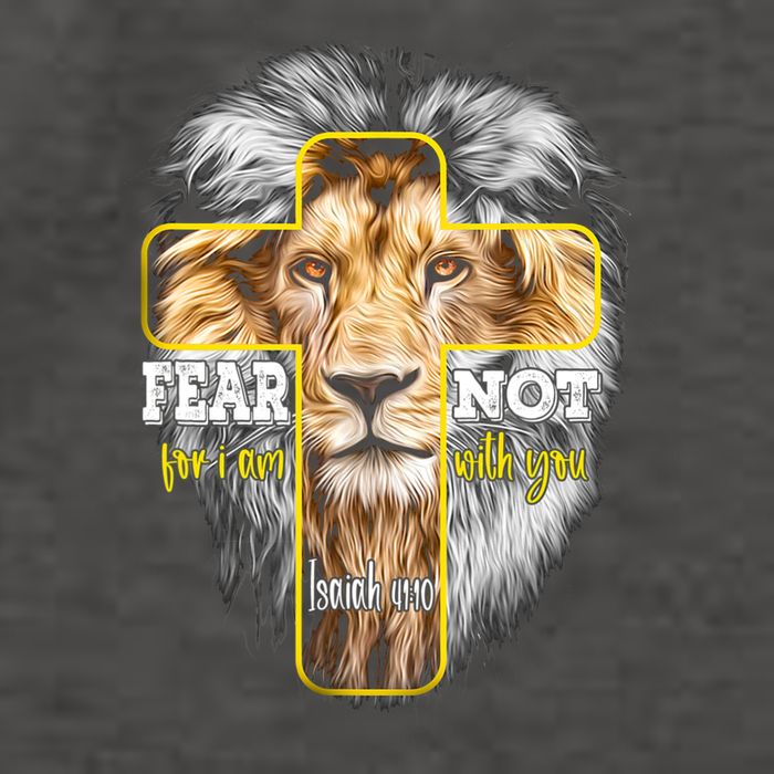Christian Religious Bible Verse Sayings Lion Fear Scripture Vector Backpack