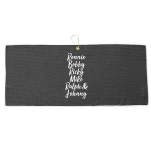 Cool Ronnie Bobby Ricky Mike Ralph And Johnny Large Microfiber Waffle Golf Towel