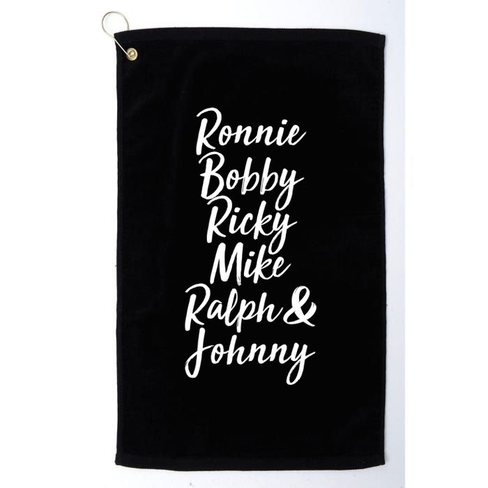 Cool Ronnie Bobby Ricky Mike Ralph And Johnny Golf Towel