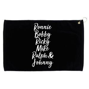 Cool Ronnie Bobby Ricky Mike Ralph And Johnny Grommeted Golf Towel