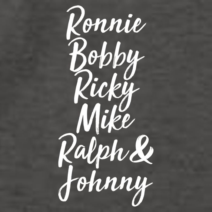Cool Ronnie Bobby Ricky Mike Ralph And Johnny Vector Backpack