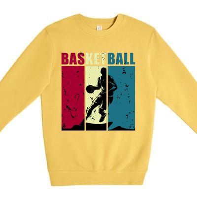 Classic Retro Basketball Premium Crewneck Sweatshirt