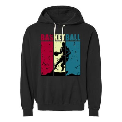 Classic Retro Basketball Garment-Dyed Fleece Hoodie