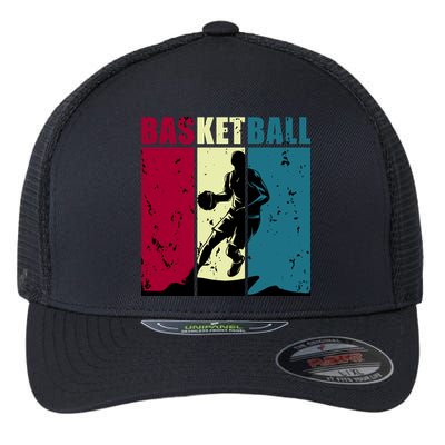 Classic Retro Basketball Flexfit Unipanel Trucker Cap