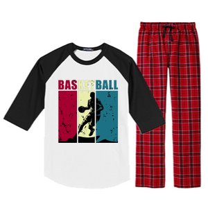 Classic Retro Basketball Raglan Sleeve Pajama Set