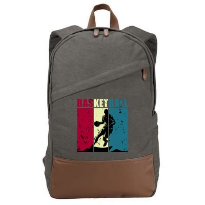 Classic Retro Basketball Cotton Canvas Backpack