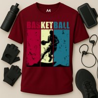 Classic Retro Basketball Cooling Performance Crew T-Shirt