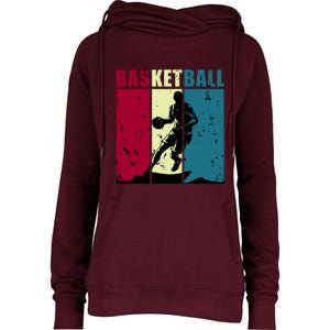 Classic Retro Basketball Womens Funnel Neck Pullover Hood