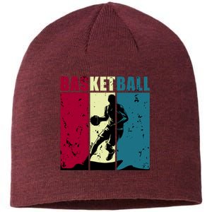 Classic Retro Basketball Sustainable Beanie