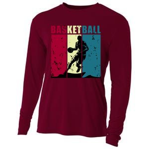 Classic Retro Basketball Cooling Performance Long Sleeve Crew