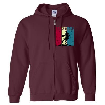 Classic Retro Basketball Full Zip Hoodie