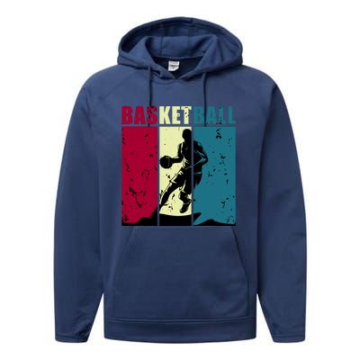 Classic Retro Basketball Performance Fleece Hoodie