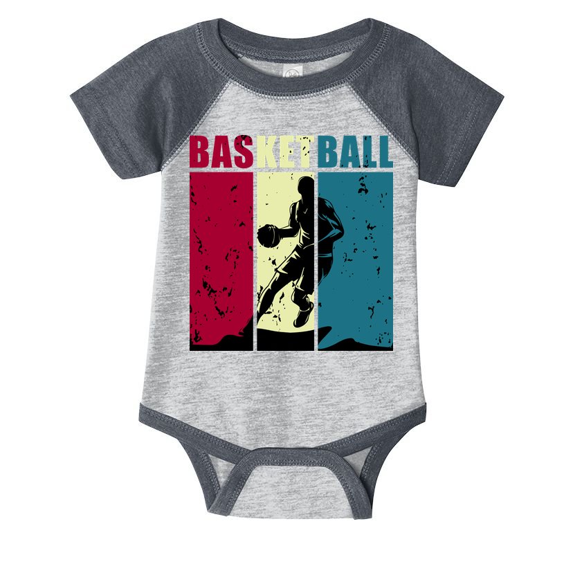 Classic Retro Basketball Infant Baby Jersey Bodysuit