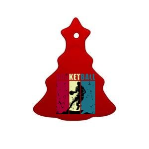 Classic Retro Basketball Ceramic Tree Ornament