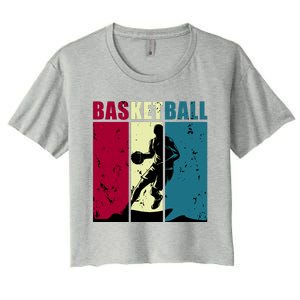 Classic Retro Basketball Women's Crop Top Tee