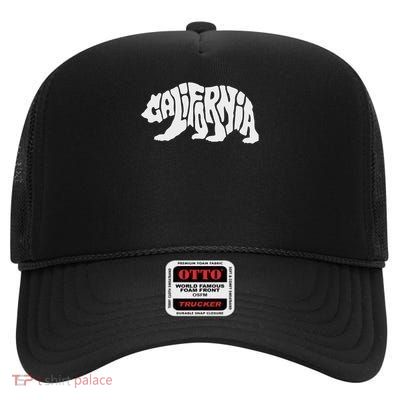 California Republic Bear High Crown Mesh Back Trucker Hat