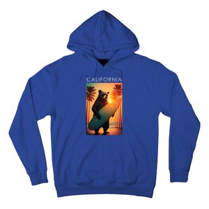 Cool Republic Bear Surfing Beach California Hoodie