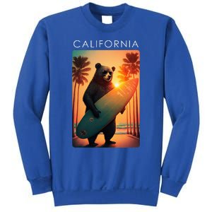 Cool Republic Bear Surfing Beach California Sweatshirt