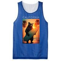 Cool Republic Bear Surfing Beach California Mesh Reversible Basketball Jersey Tank