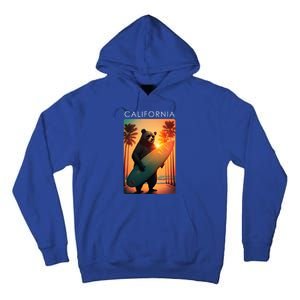 Cool Republic Bear Surfing Beach California Tall Hoodie