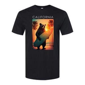 Cool Republic Bear Surfing Beach California Softstyle CVC T-Shirt