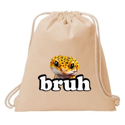 Cute Reptile Bruh Leopard Gecko Lover Drawstring Bag