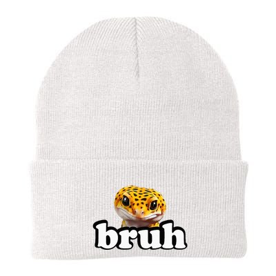 Cute Reptile Bruh Leopard Gecko Lover Knit Cap Winter Beanie