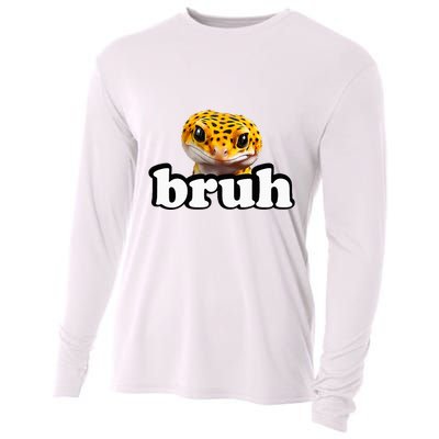Cute Reptile Bruh Leopard Gecko Lover Cooling Performance Long Sleeve Crew