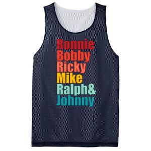 Cool Ronnie Bobby Ricky Mike Ralph And Johnny Mesh Reversible Basketball Jersey Tank