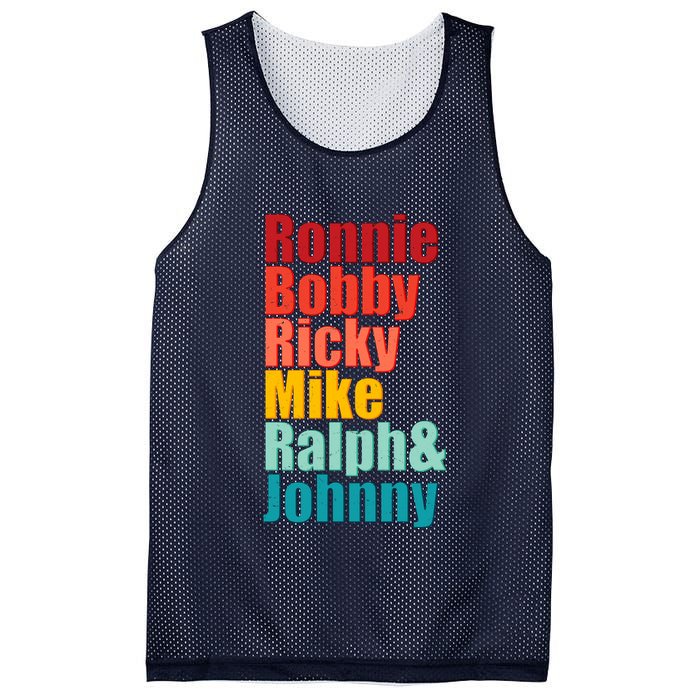 Cool Ronnie Bobby Ricky Mike Ralph And Johnny Mesh Reversible Basketball Jersey Tank