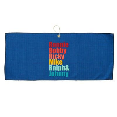 Cool Ronnie Bobby Ricky Mike Ralph And Johnny Large Microfiber Waffle Golf Towel