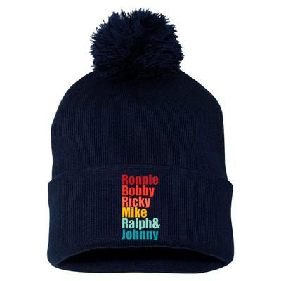 Cool Ronnie Bobby Ricky Mike Ralph And Johnny Pom Pom 12in Knit Beanie