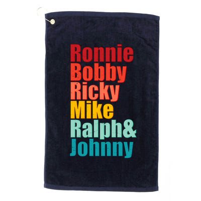 Cool Ronnie Bobby Ricky Mike Ralph And Johnny Golf Towel