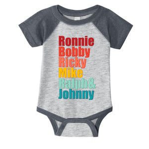 Cool Ronnie Bobby Ricky Mike Ralph And Johnny Infant Baby Jersey Bodysuit