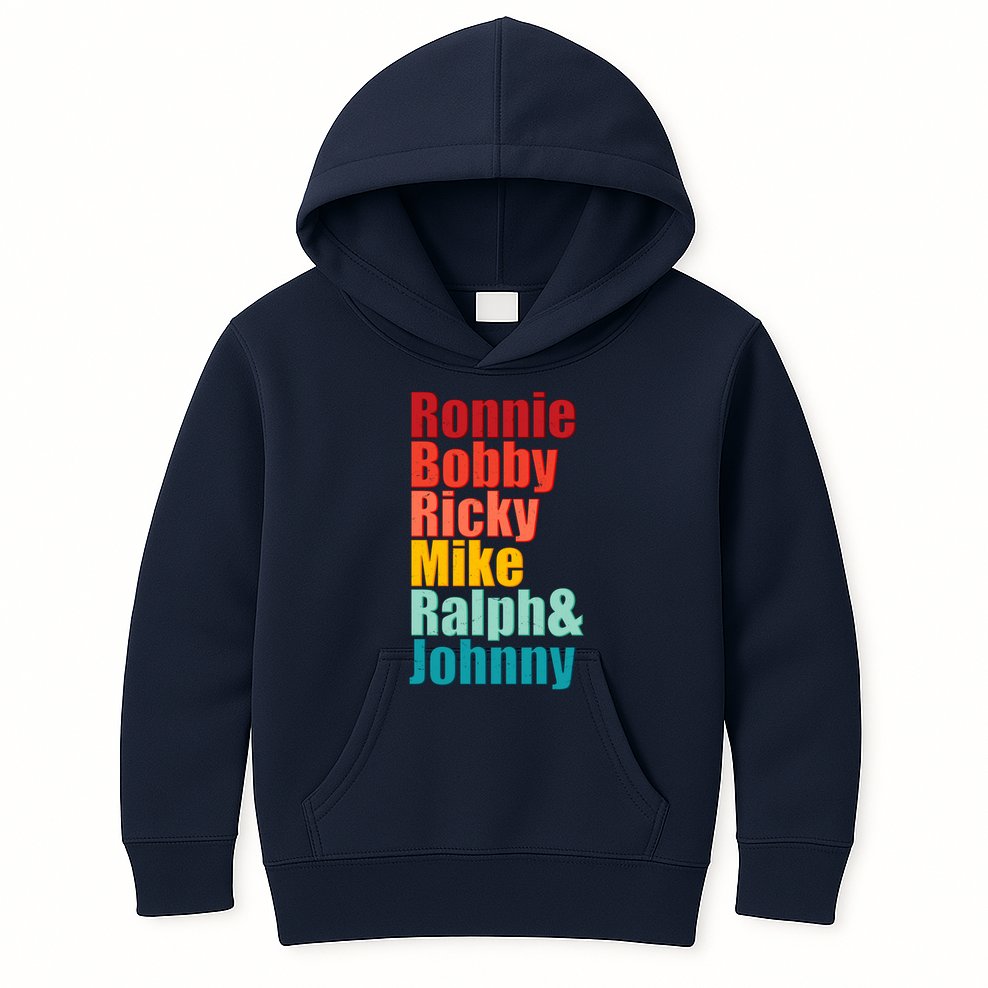Cool Ronnie Bobby Ricky Mike Ralph And Johnny Kids Hoodie